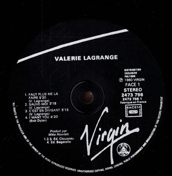Valérie Lagrange - Valérie Lagrange (LP)