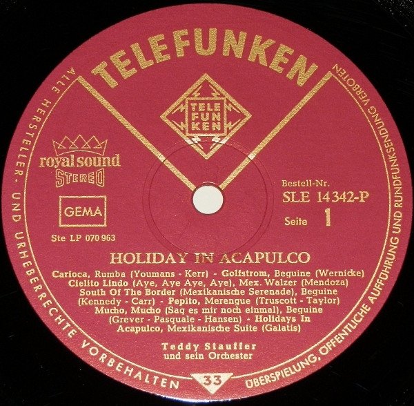 Teddy Stauffer Und Sein Orchester - Holiday In Acapulco (LP)