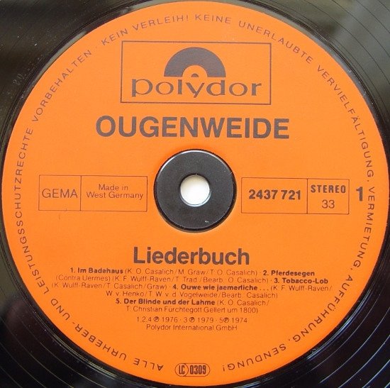 Ougenweide - Liederbuch (2LP)