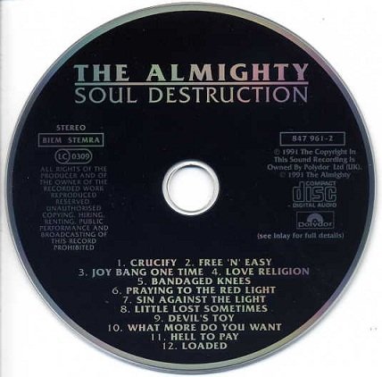 The Almighty - Soul Destruction (CD)