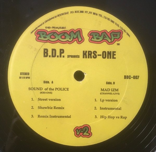 KRS-One / Channel Live - Sound Of The Police / Mad Izm (12'')