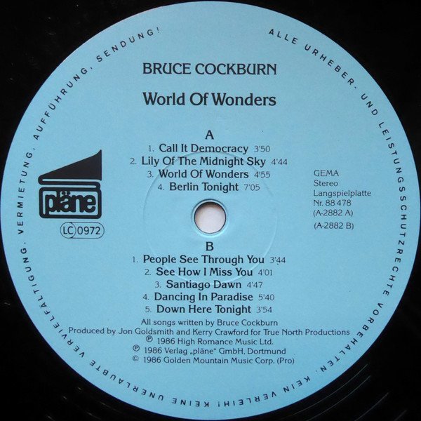 Bruce Cockburn - World Of Wonders (LP)