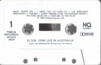 Elton John - Live In Australia With The Melbourne Symphony Orchestra (MC)