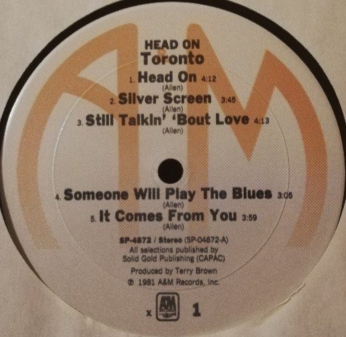 Toronto - Head On (LP)