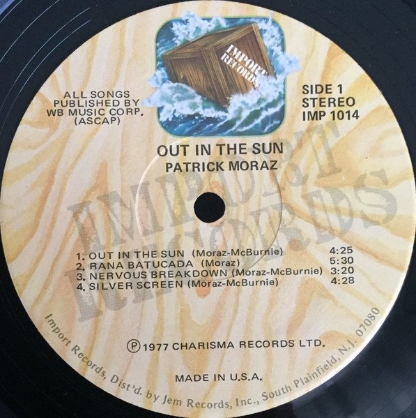 Patrick Moraz - Out In The Sun (LP)