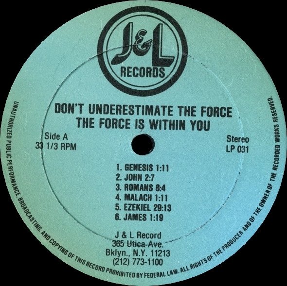The Revolutionaries - Don't Underestimate The Force. The Force Is Within You (LP)