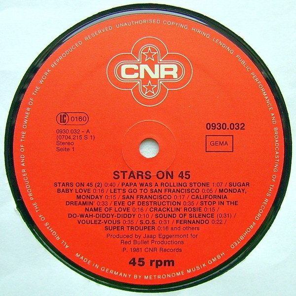 Stars On 45 - Stars On 45 Vol. 2 (Special Long Version) (12'')