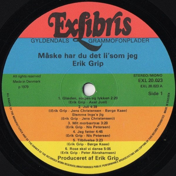Erik Grip - Måske Har Du Det Li'Som Jeg (LP)
