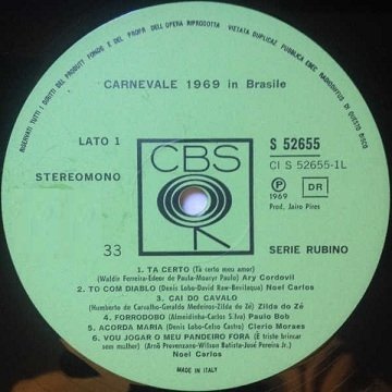 Carnevale 1969 In Brasile (LP)