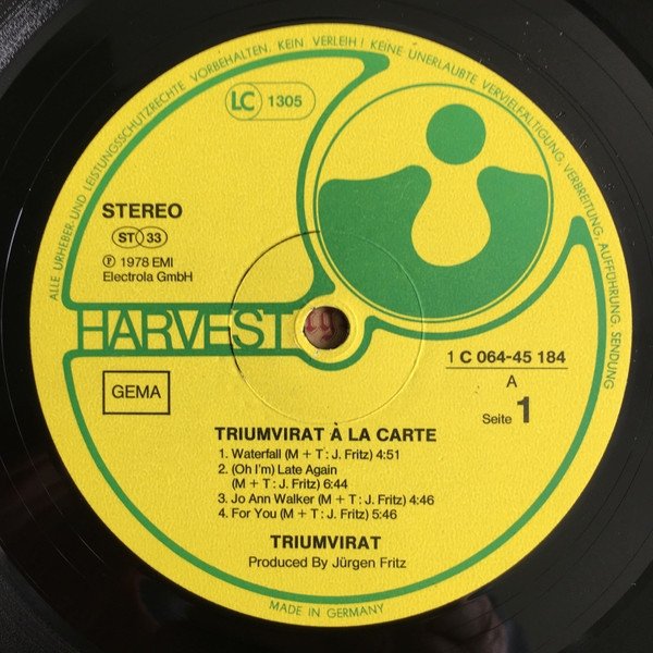 Triumvirat - À La Carte (LP)