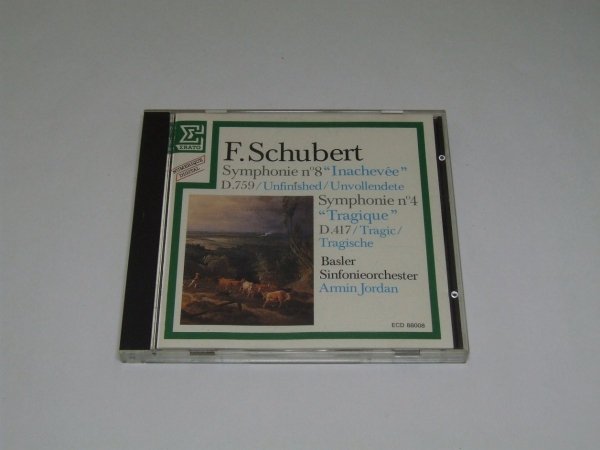 F. Schubert, Basler Sinfonieorchester, Armin Jordan - Symphony No 8 &quot;Inachevée&quot;, Symphony No 4 &quot;Tragique&quot; (CD)