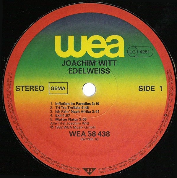 Joachim Witt - Edelweiß (LP)