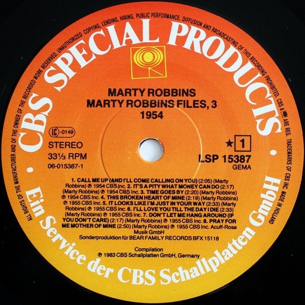 Marty Robbins - The Marty Robbins Files, Vol. 3 (LP)