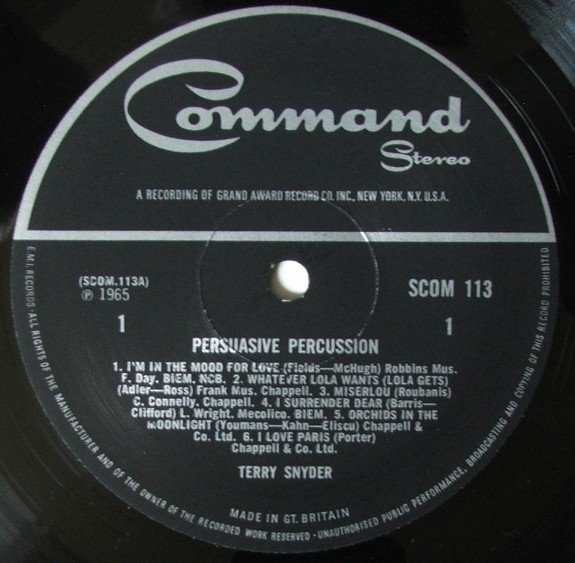 Terry Snyder And The All Stars - Persuasive Percussion (LP)