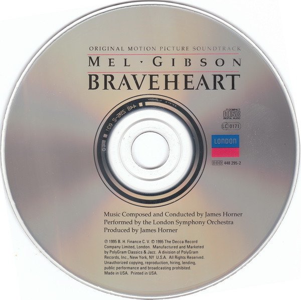 James Horner Performed By The London Symphony Orchestra - Braveheart (Original Motion Picture Soundtrack) (CD)