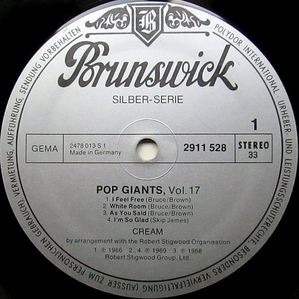 Cream - Pop Giants, Vol. 17 (LP)