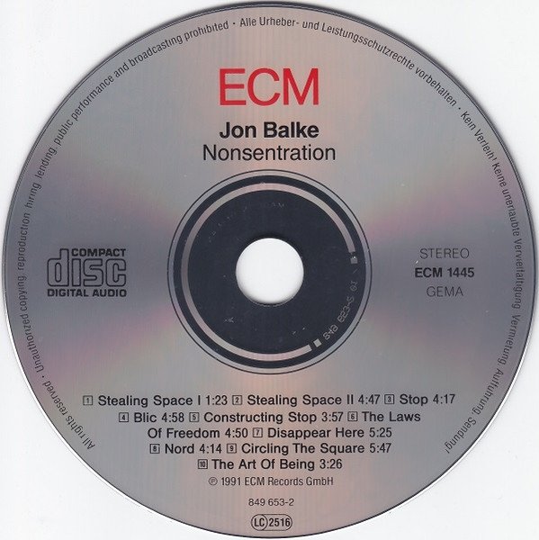 Jon Balke W/ Oslo 13 - Nonsentration (CD)
