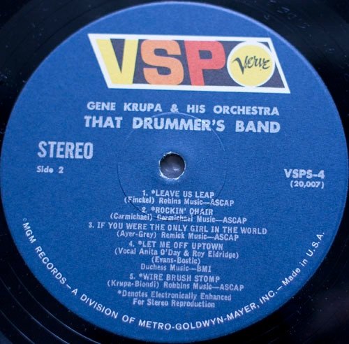 Gene Krupa And His Orchestra - That Drummer's Band (LP)