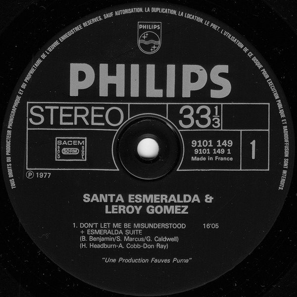 Santa Esmeralda Starring Leroy Gomez - Don't Let Me Be Misunderstood (LP)