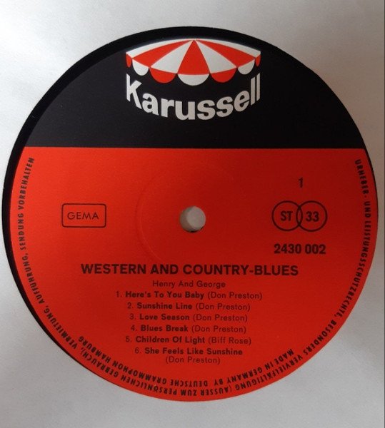 Henry And George - Western And Country Blues (LP)