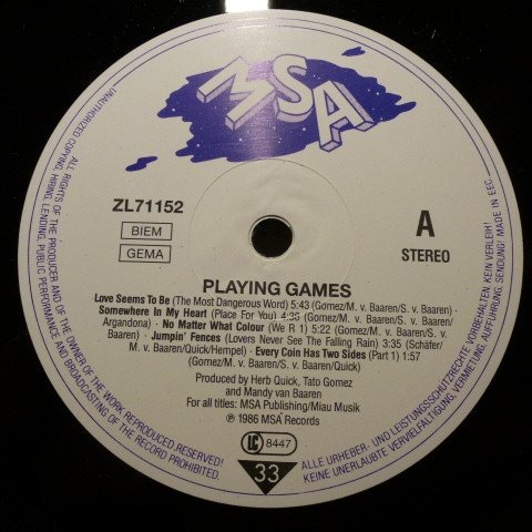 Playing Games - Playing Games (LP)