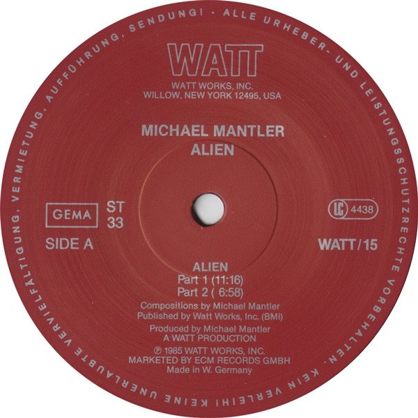 Michael Mantler With Don Preston - Alien (LP)