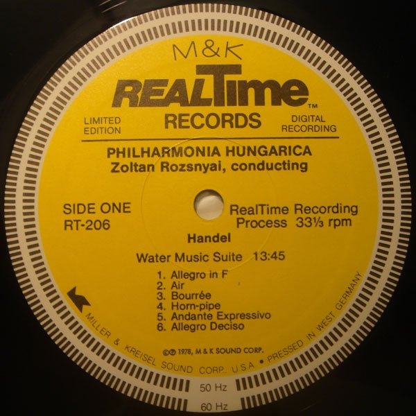 Handel / J.S. Bach / Pachelbel / Zoltan Rozsnyai Conducting The Philharmonia Hungarica - Water Music Suite / Aria From Concerto Grosso Op. 6, No. 12 / Air For The G String / Canon In D (LP)