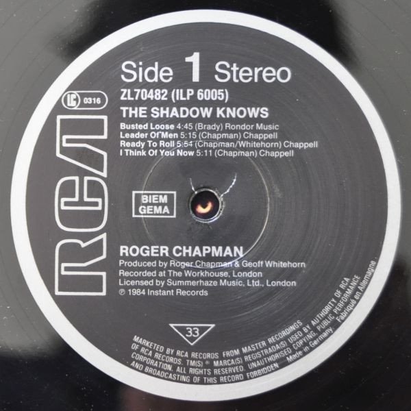 Roger Chapman - The Shadow Knows (LP)