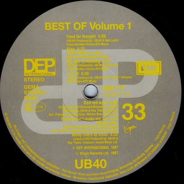 UB40 - The Best Of UB40 - Volume One (LP)