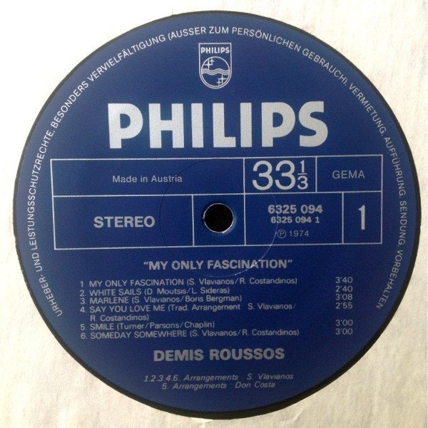 Demis Roussos - My Only Fascination (LP)
