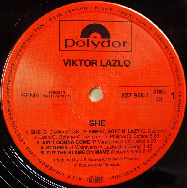 Viktor Lazlo - She (LP)
