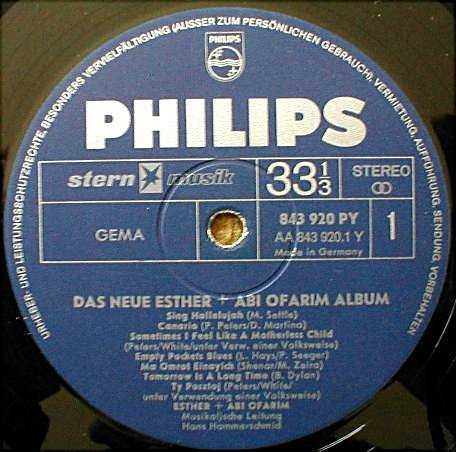 Esther &amp; Abi Ofarim - Das Neue Esther &amp; Abi Ofarim Album (LP)