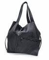 Vera Pelle Italy torebka shopper skóra naturalna czarny