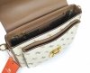 Torebka kuferek listonoszka  crossbody GUANCHI beżowa brązowa z klapą