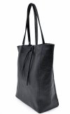 Vera Pelle torebka shopper skóra naturalna czarna Laura Biaggi