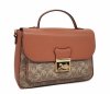 Torebka kuferek listonoszka  crossbody GUANCHI brązowa z klapą