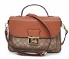 Torebka kuferek listonoszka  crossbody GUANCHI brązowa z klapą