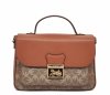 Torebka kuferek listonoszka  crossbody GUANCHI brązowa z klapą