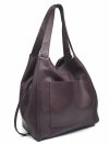 Vera Pelle Italy torebka shopper skóra naturalna bordo burgund