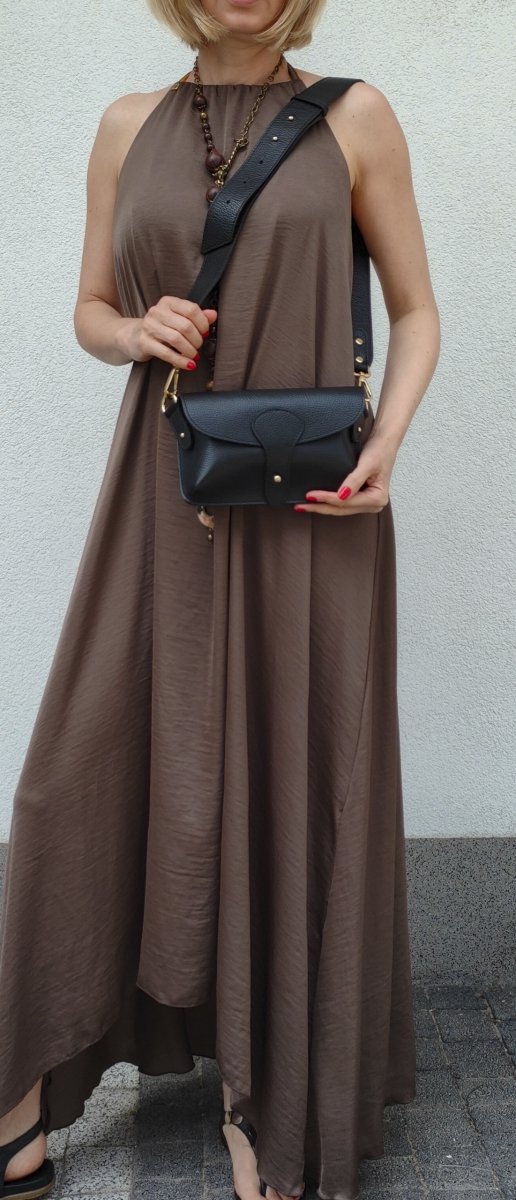 Listonoszka torebka skóra naturalna czarna