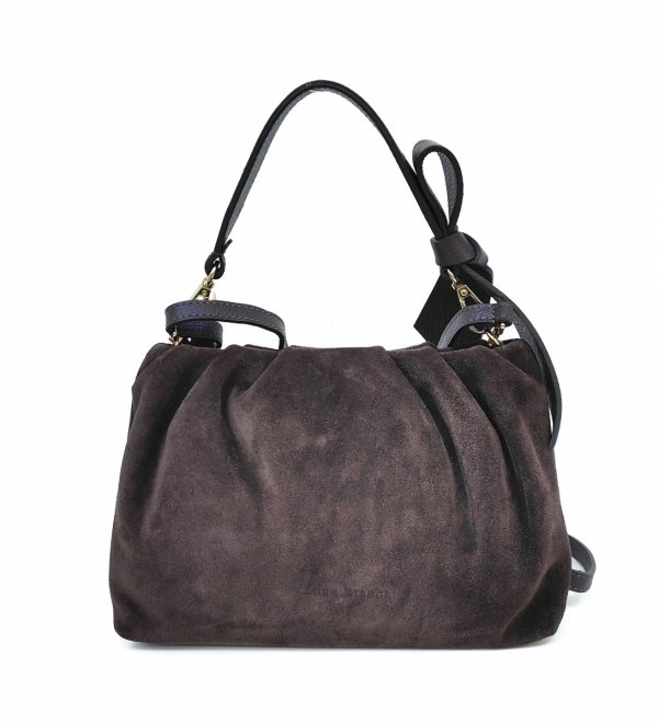 Listonoszka torebka zamszowa czekoladowa espresso