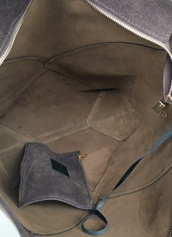 MAXI torba skóra zamszowa brązowa czekoladowa