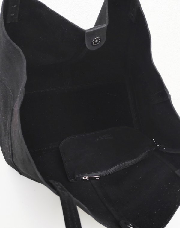 MAXI shopper torba skóra zamszowa czarna