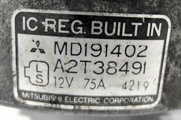 Alternator Mitsubishi Galant E50 1992-1996 1.8i 16V (75A)