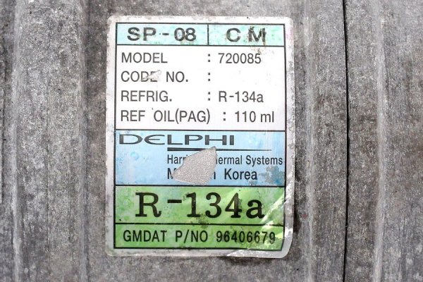 _Sprężarka klimatyzacji Chevrolet Matiz M200 2005-2009 (PV4 Ø107, Delphi SP-08, 1-pin)
