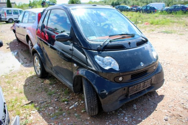_Zderzak tył + błotnik lewy prawy Smart Fortwo 450 lift 2003 Cabrio (kod lakieru: EB1)