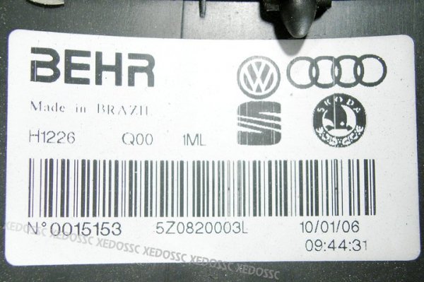 NAGRZEWNICA WODY VW FOX 5Z 05 1.2 5Z0820003L