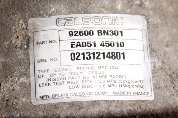 SPRĘŻARKA KLIMATYZACJI NISSAN ALMERA N16 01 2.2 DI