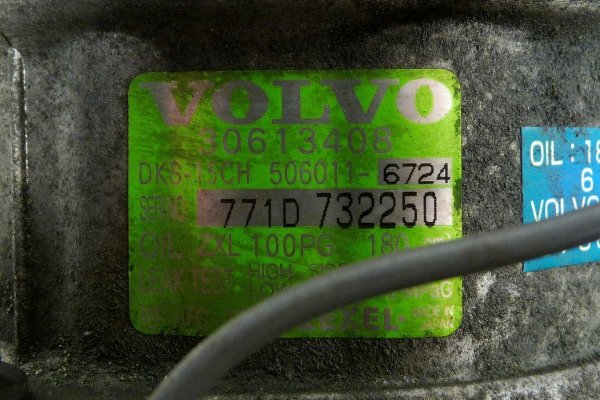 Sprężarka klimatyzacji Volvo S40 V40 1995-2000 1.8i (PV6 Ø125, Zexel DKS15CH, 1-pin)