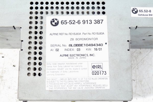 Radio Alpine BMW 5 530 E39 2001 Kombi
